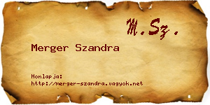 Merger Szandra névjegykártya